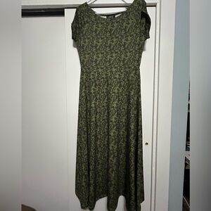 Elegant Olive Green Maxi Dress